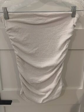 Michael Stars Cream Ruched Tube Top